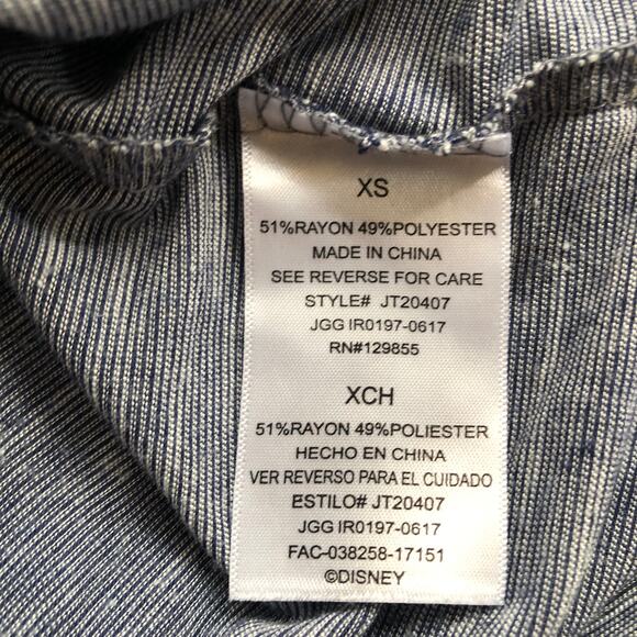 Disney Boutique XS Blue Space Dye Mickey Mouse Churros & Ice Cream Tee Shirt - Picture 9 of 9